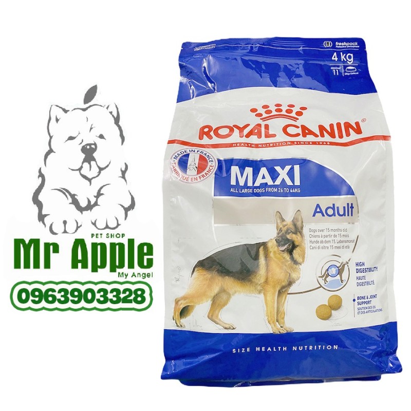 THỨC ĂN CHO GIỐNG CHÓ LỚN (4KG) (Royal Canin Maxi Adult) - TARCD015