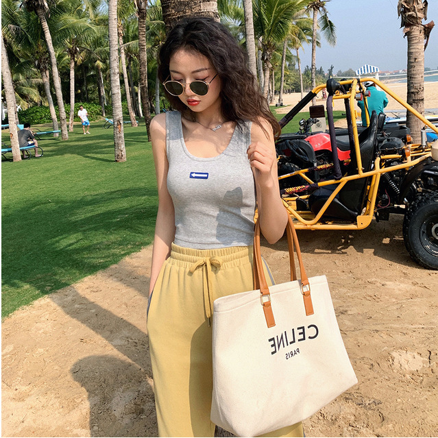 MS225 Áo ba lỗ len tăm croptop mũi tên
