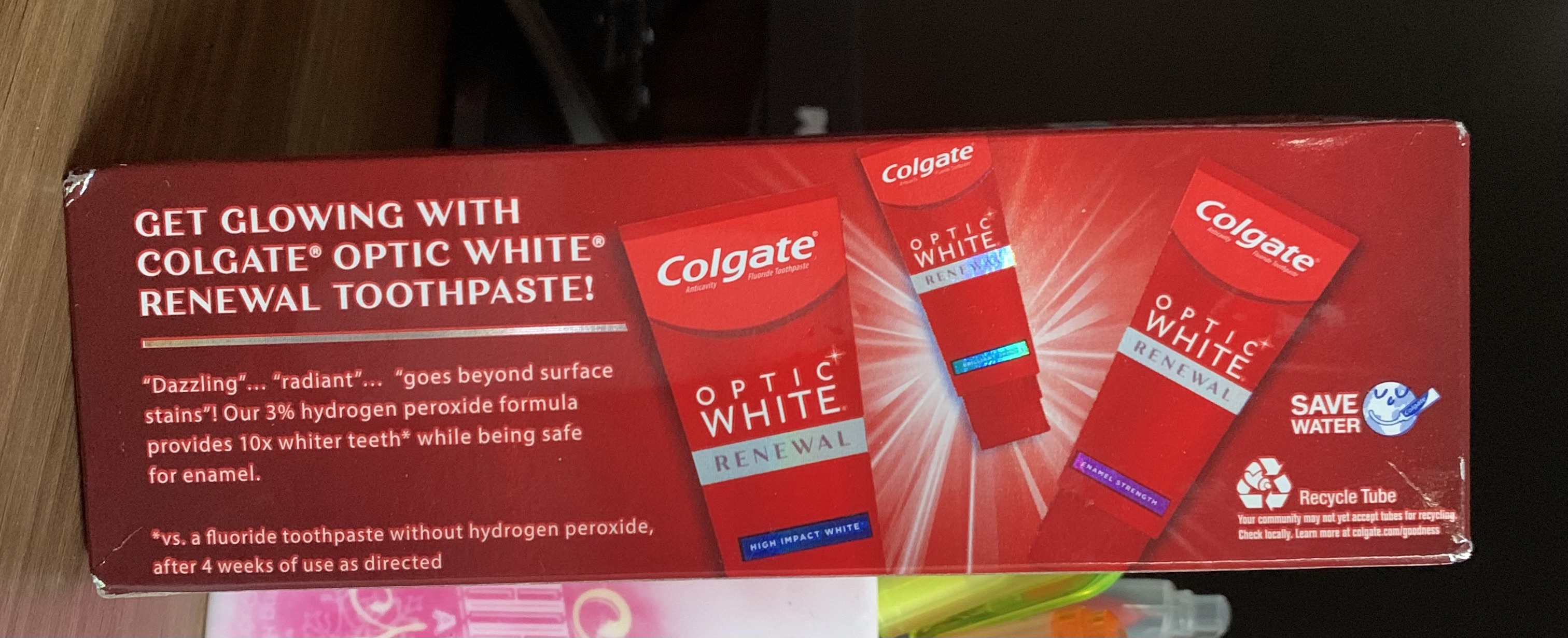 Kem đánh răng #Colgate Optic White Renewal của Mỹ