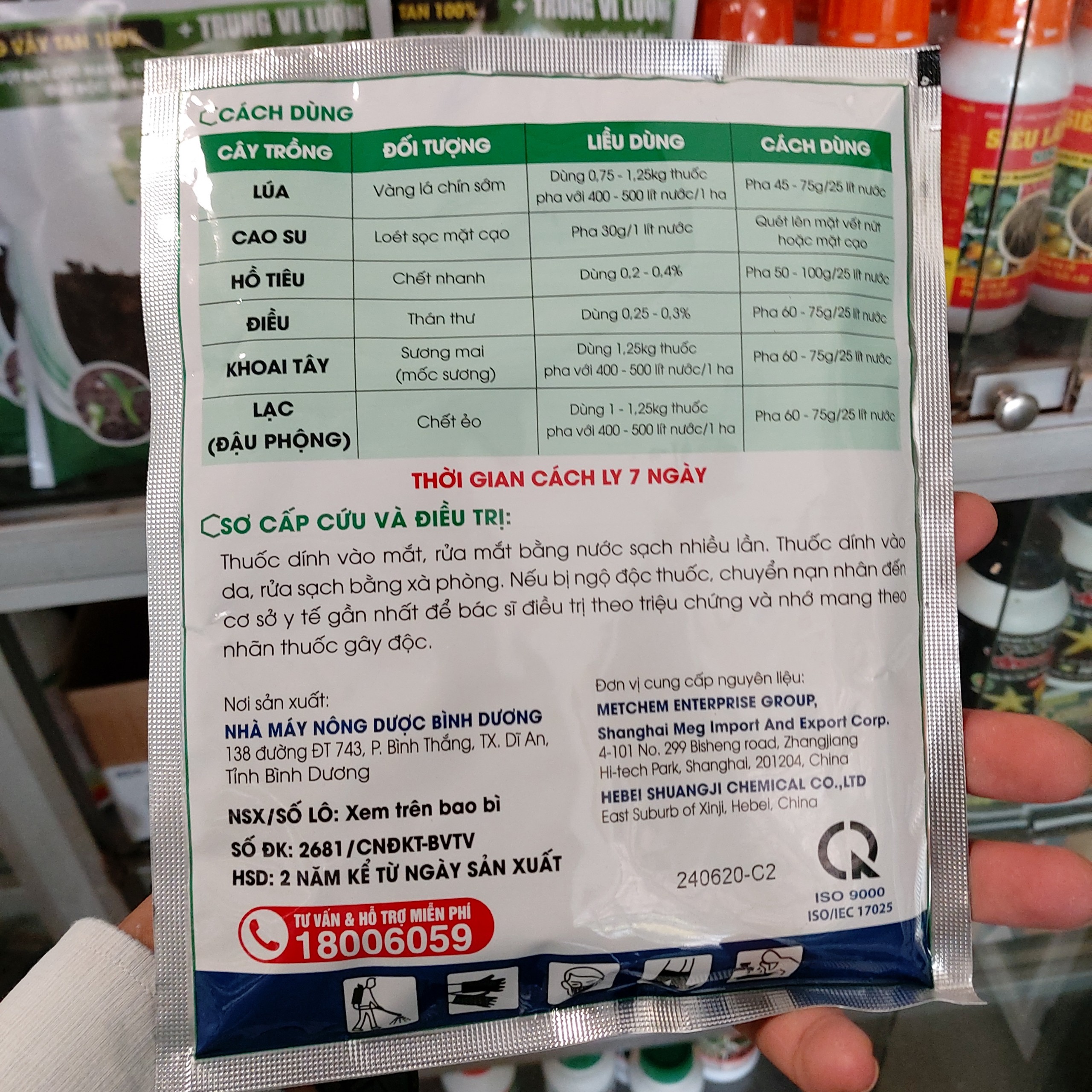 Thuốc trừ bệnh thán thư, sương mai Vimonyl 72wp