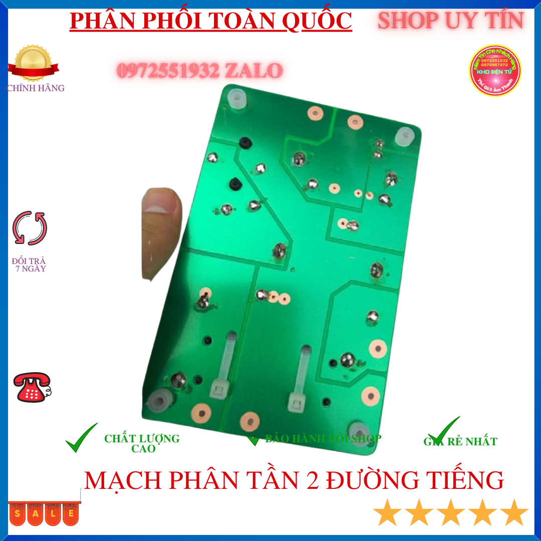 Combo 2 mạch phân tần 2 loa - 1 bass 1 trép