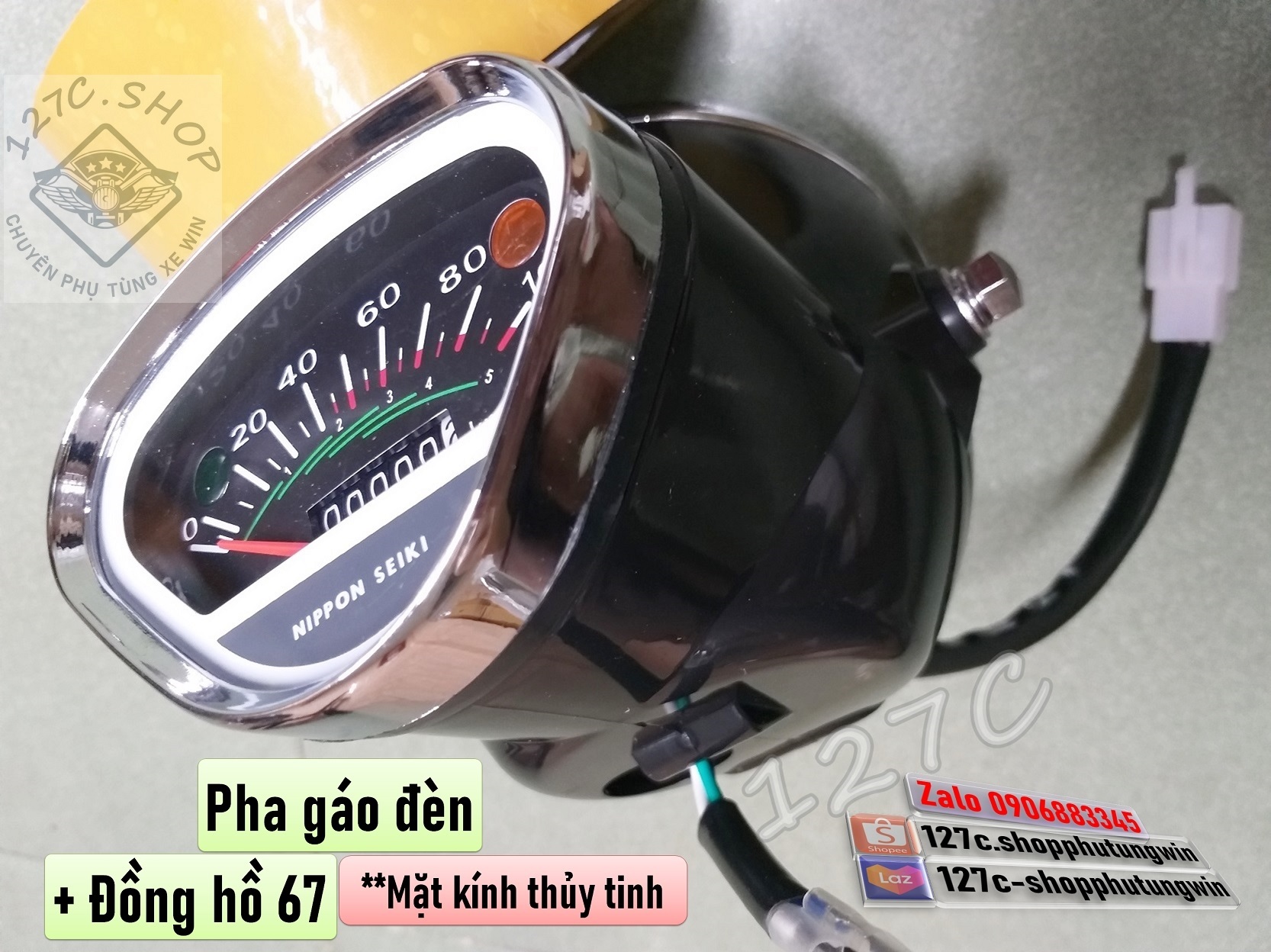 [HCM] Đầu đèn 67 / Pha gáo đèn 67 / Đồng hồ 67 (Đen hoặc Đỏ)