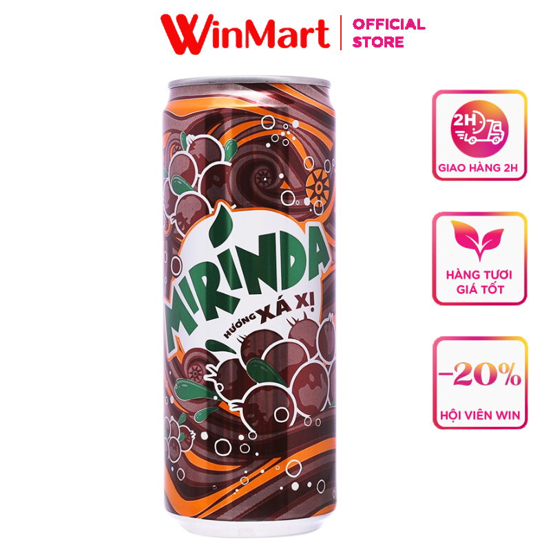 - Nước ngọt Mirinda hương xá xị 330ml