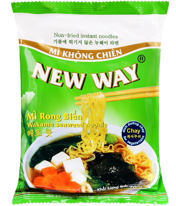 Mì không chiên New Way rong biển 70g (30 gói / thùng)