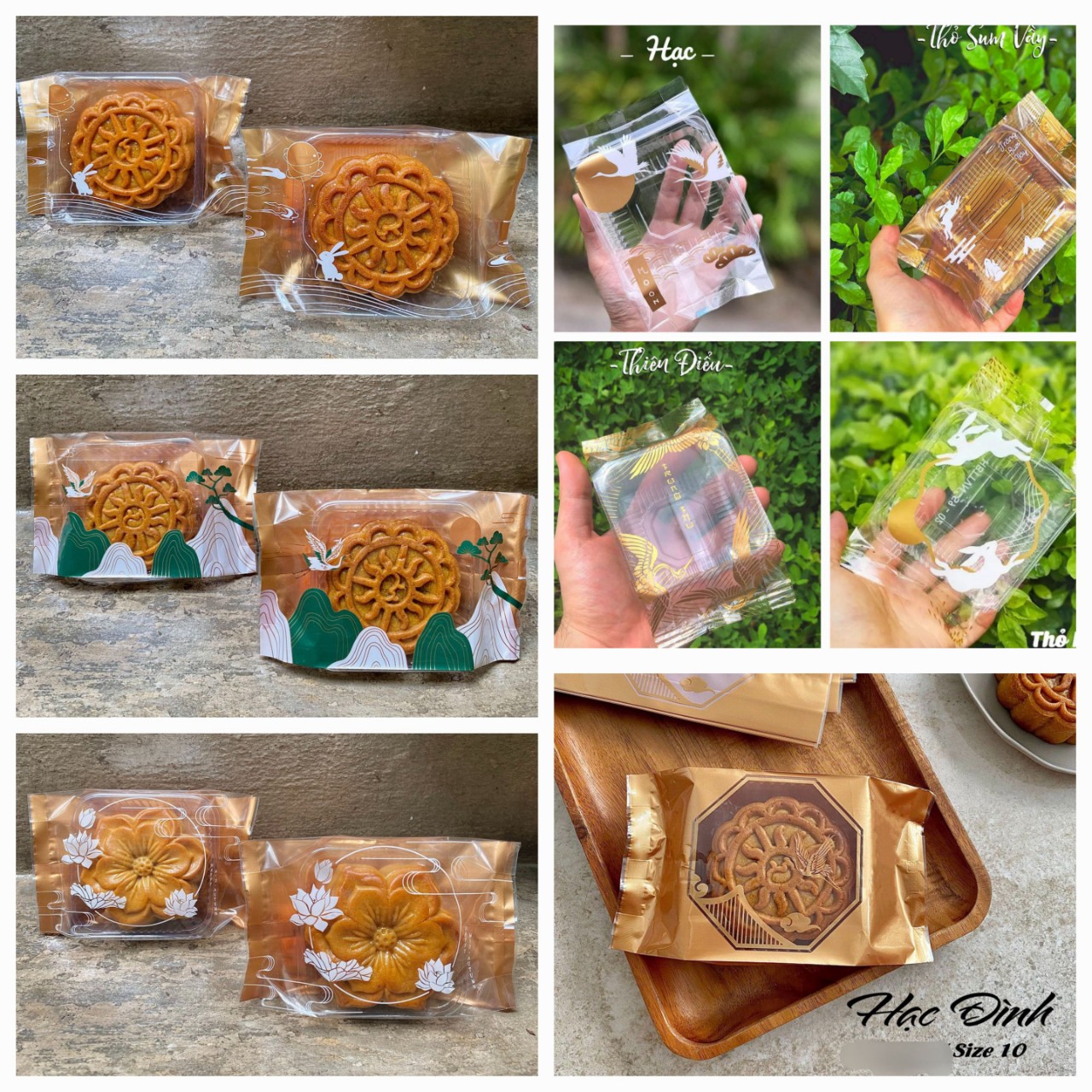 SET100 Khay/ Túi Hàn Trung Thu 200-250g ( khay, túi bán riêng)
