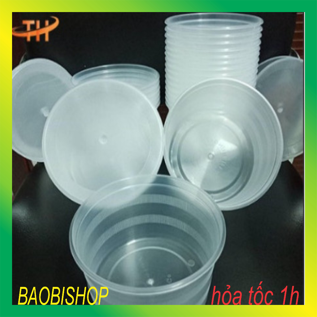 Combo 50 hôp nhựa dùng một lần,hôp phở,thố phở,thố đựng phở bằng nhựa có nắp đậy_ bao bì shop