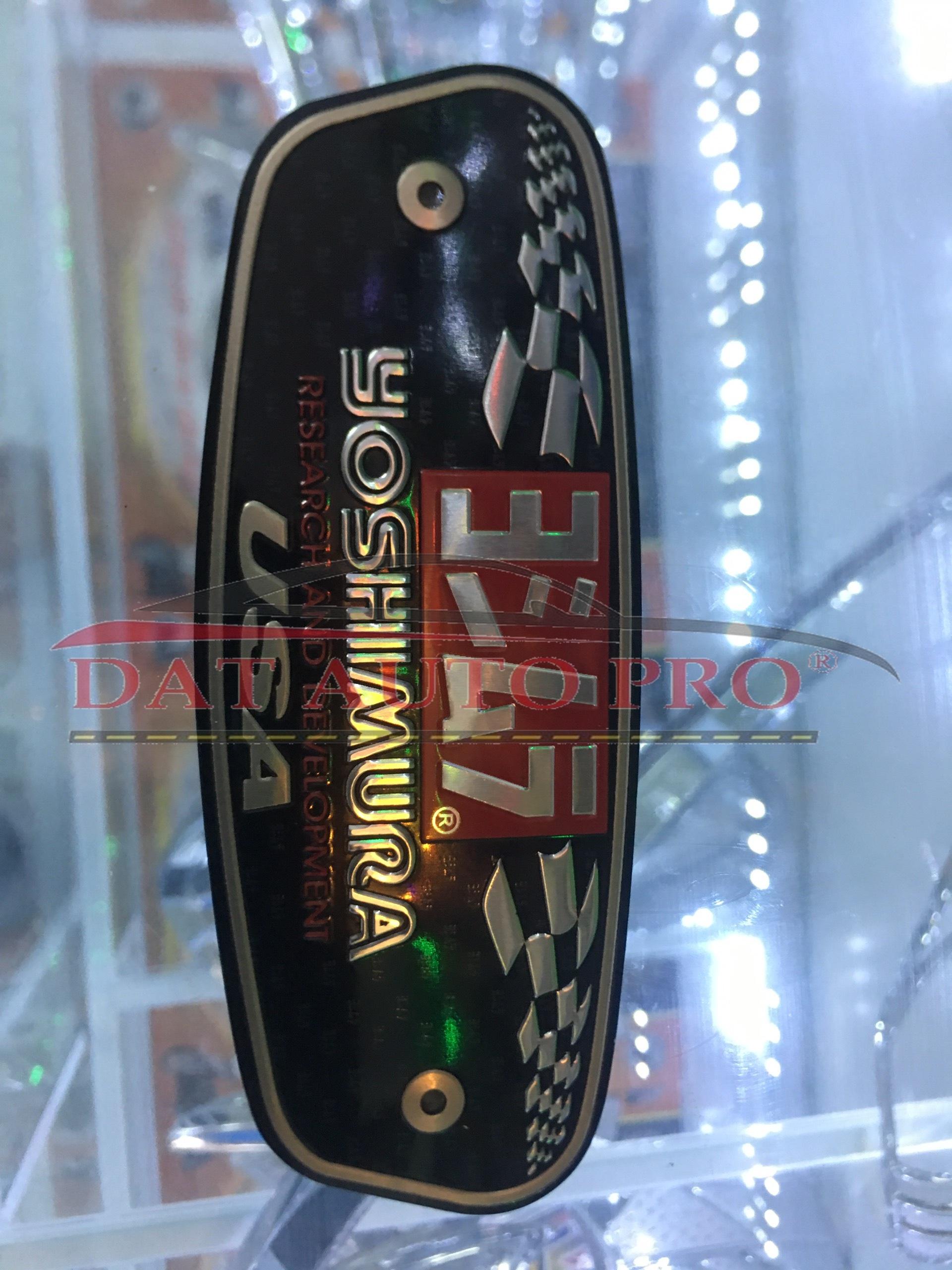 Tem nhôm dán Pô xe Yoshimura đỏ 12x3.7cm