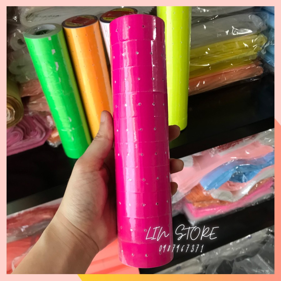 Tem Dán Giá Đủ Màu LIN STORE - Tem Máy Bắn Giá