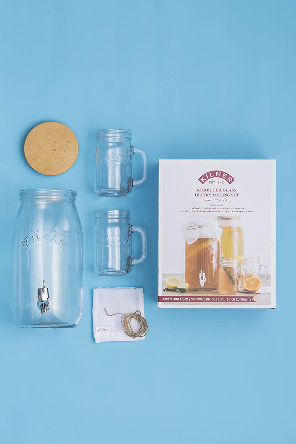 Bình thủy tinh Kilner Kombucha 3 Lít