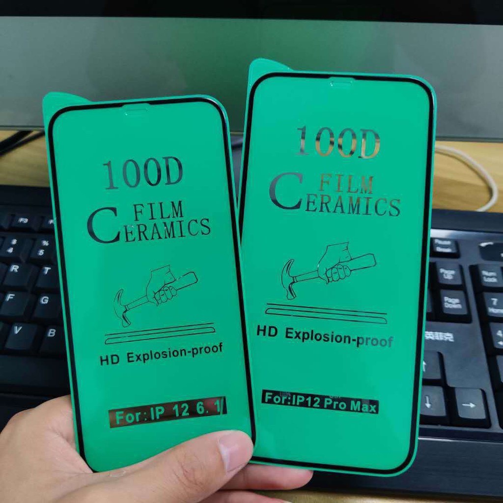 Kính cường lực gốm dẻo 100D, siêu mỏng, siêu dẻo không sứt mẻ cho iphon.e 6 đến 11ProMax