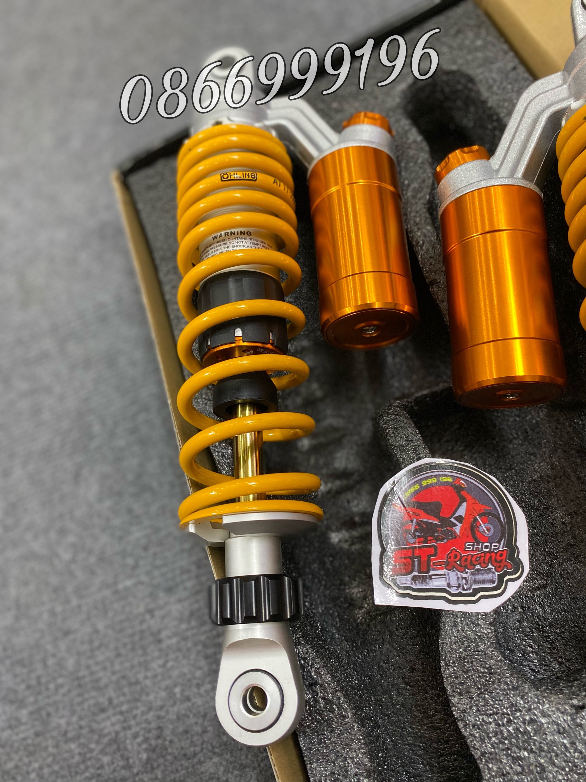 Phuộc Thụt Ohlins Bình Dầu Có Tăng Chỉnh: WAVE DREAM -FUTURE-SIRUS-JUPITER,