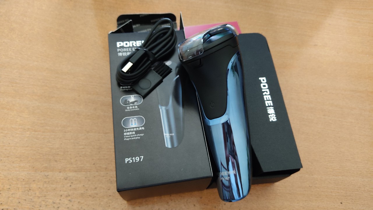 Máy cạo râu 3 lưỡi Poree PS197 cao cấp