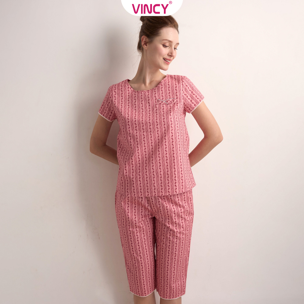 [Mua 3 giảm 20%, mua 2 giảm 15%] Bộ Đồ Kate Lửng Nữ Vincy BKL056W81