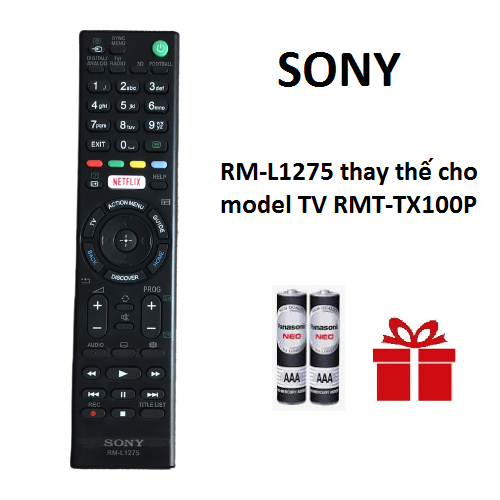 Điều khiển tivi sony rm-l1275, remote tv sony các dòng smart dùng thay thế cho model tv rmt-tx100p hàng tốt