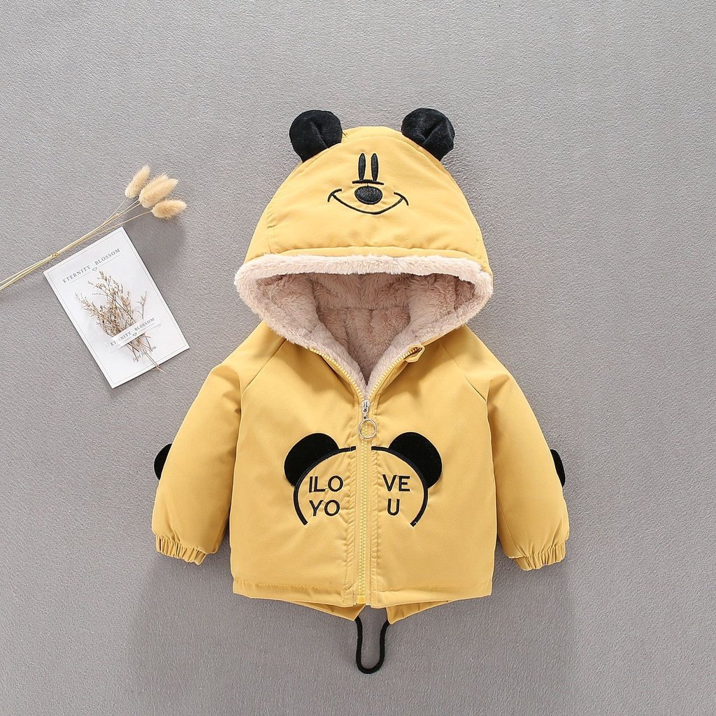Áo khoác trẻ em,Áo phao cho bé trai bé gái siêu nhẹ. Phao Mũ tai gấu dễ thương cho bé size từ 8-20kg
