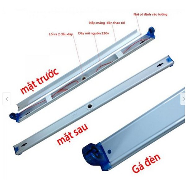 Máng đèn tuýp led 1m2 giá tốt chất lượng cao
