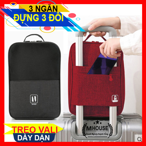 Túi Giày Túi Giày 3 Ngăn Túi Đựng Vật Dụng Túi Chống Nước Túi Chống Thấm Túi Quần Áo Đồ Lót