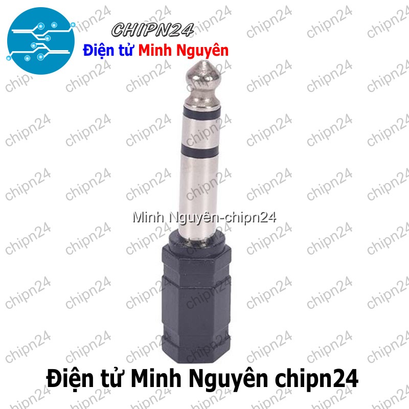 [1 cái] (F113.3) Đầu jack chuyển 6.5MM/6.35MM sang 3.5mm (Jack 6ly ra 3ly) - HH005279