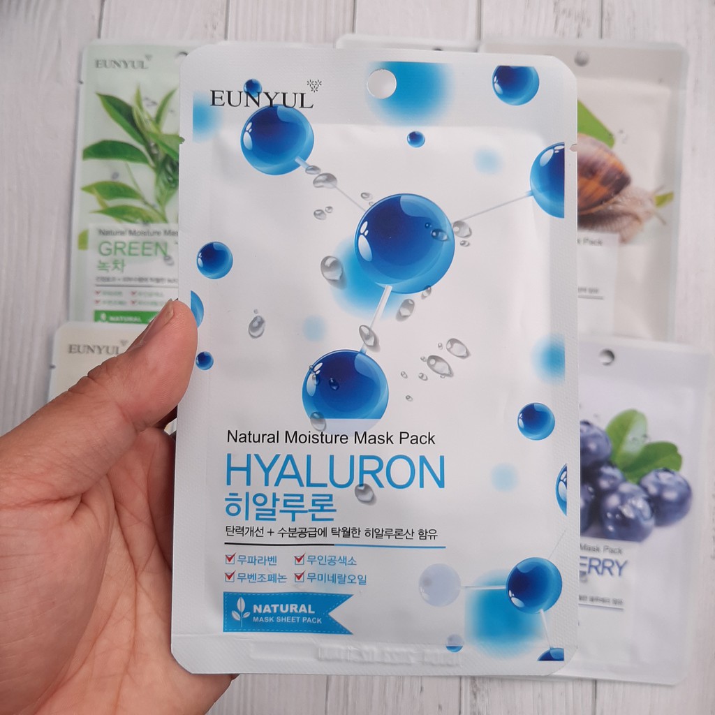Mặt Nạ Eunyul Natural Moisture Mask Pack cấp ẩm dưỡng trắng sáng Da