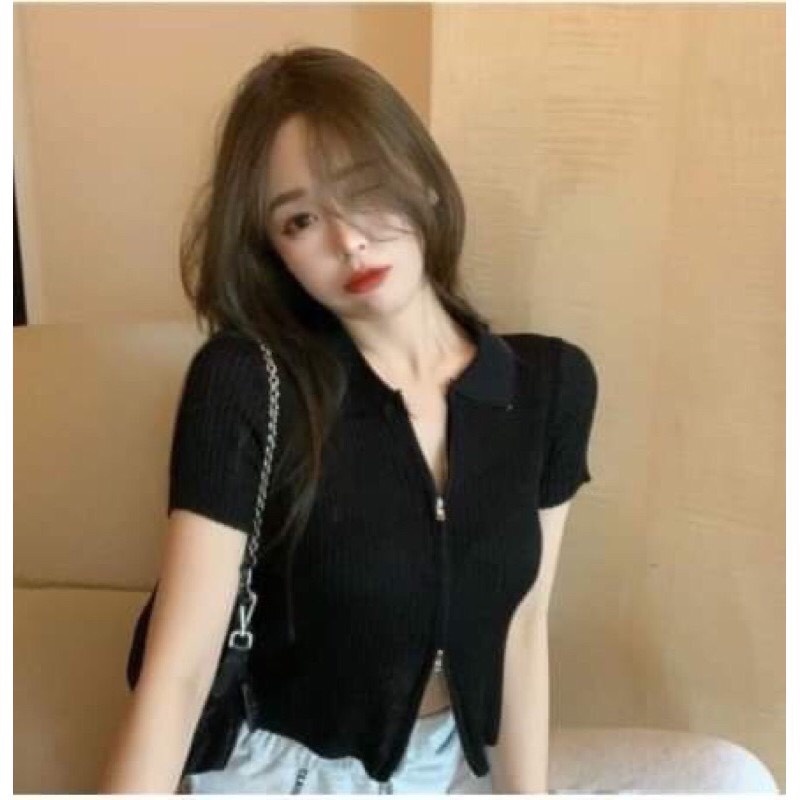 Áo polo khoá hai đầu