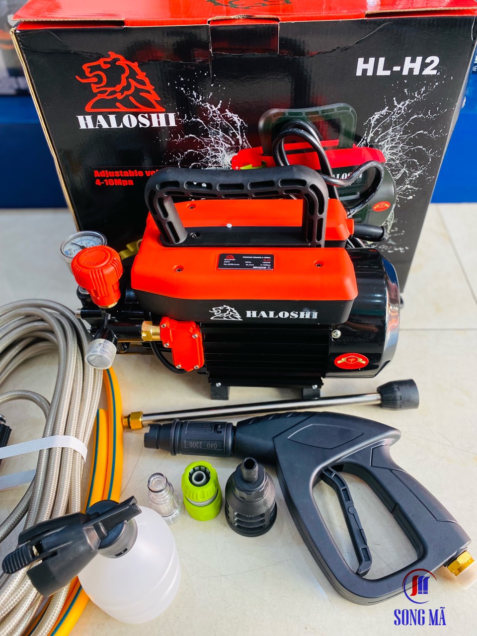 Máy xịt rửa mini Haloshi HL -H2 có chỉnh áp
