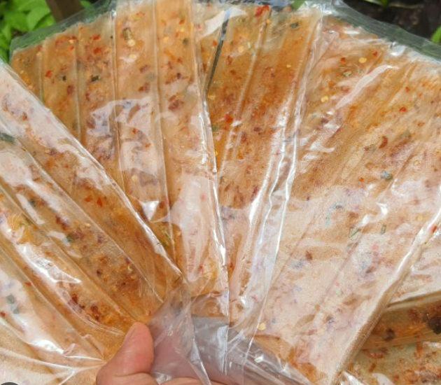 combo 10 bịch bánh tráng dẻo tôm  xếp hành ngon