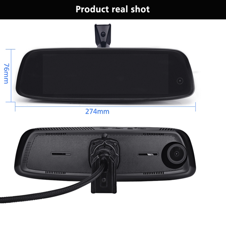 [Trả góp 0%] Camera hành trình cao cấp Phisung E09-3 tích hợp 3 camera 4G Android 5.1 Wifi - Độ phân giải màn hình 1600*400p