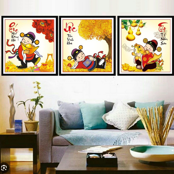 tranh đính đá CÂY TIỀN VÀNG