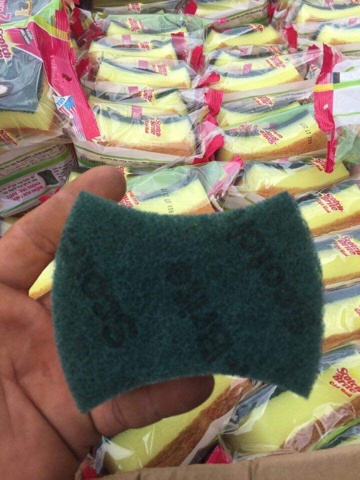 Miếng rửa chén Scotch-Brite 2 lớp cước 2 công dụng.