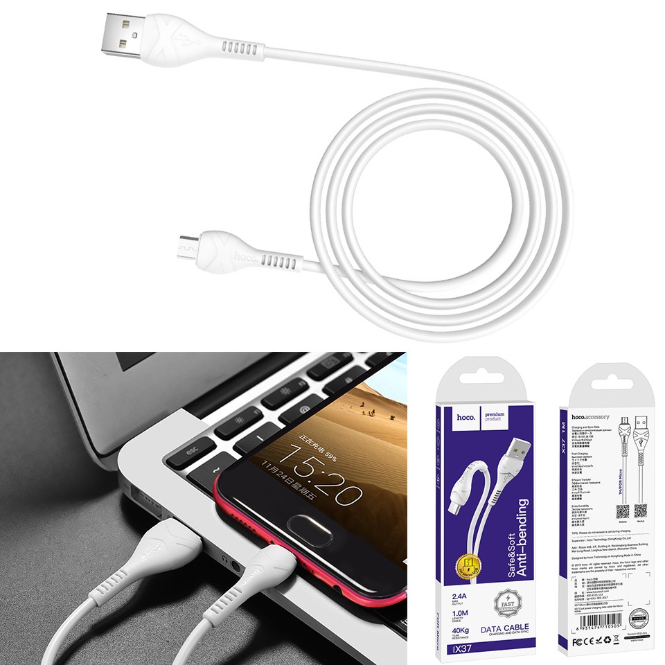 [HCM]Cáp sạc nhanh 2.4A 1m Hoco X37 Micro-