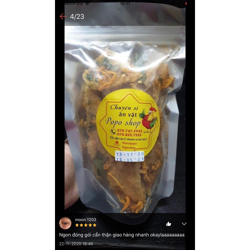 200gr cơm cháy lắc khô gà