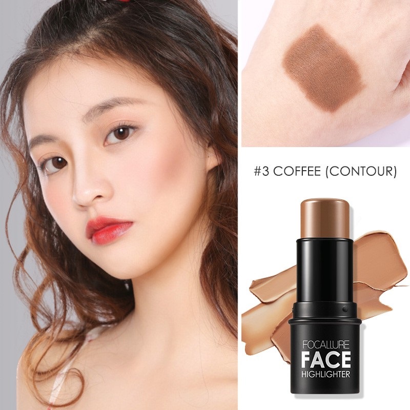 Thỏi kem bắt sáng và tạo khối focallure highlighter & contour stick - 4 colours rm25