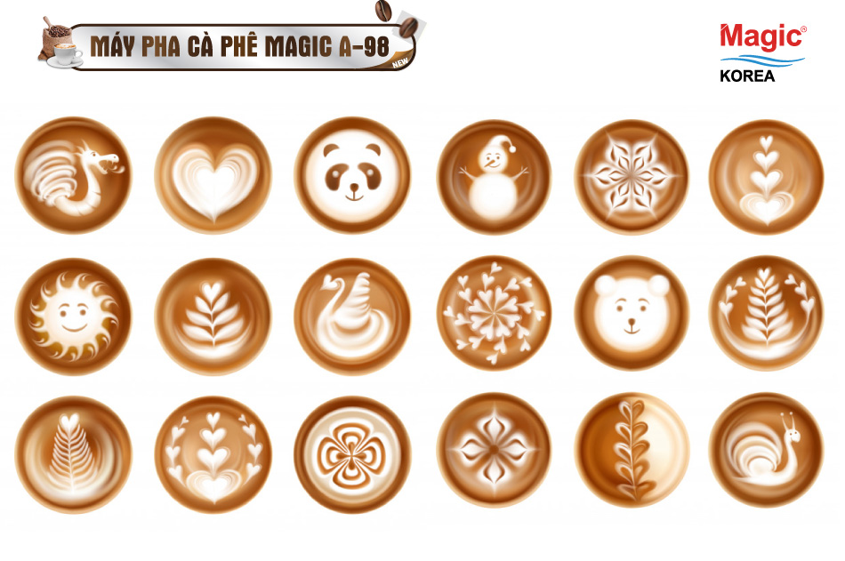 Máy pha cà phê MAGIC KOREA A89 công suất 800w Hàn Quốc bảo hành 12 tháng