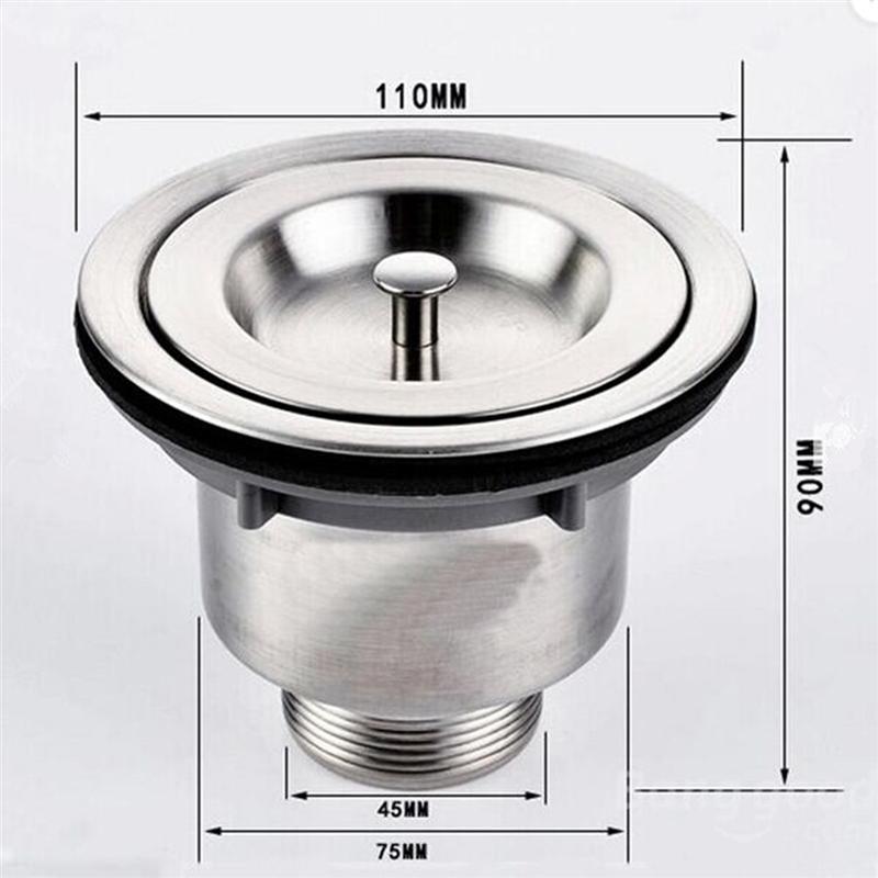Bầu thoát bồn rửa chén 11cm - Bầu thay thế cho chậu rửa bát đường kính 11cm, chất liệu inox