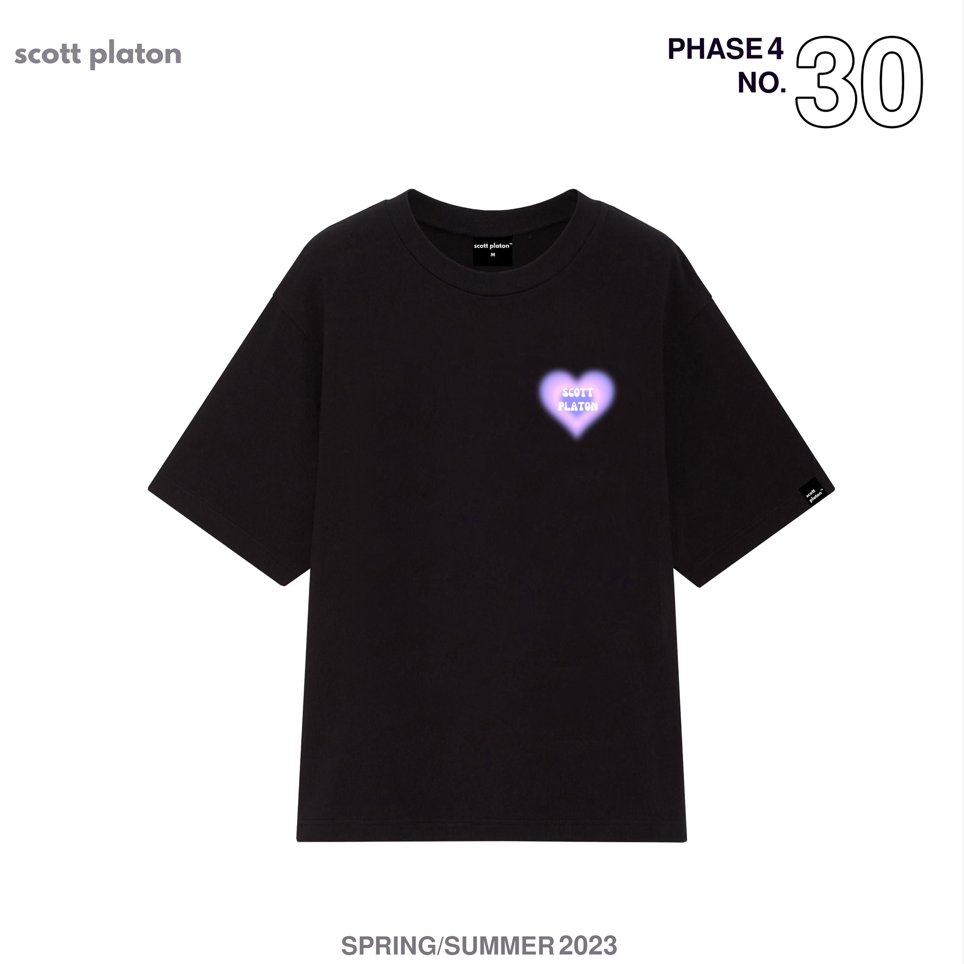 Scott Platon Áo Thun Gradient Heart - Chất liệu cotton dày dặn đứng form