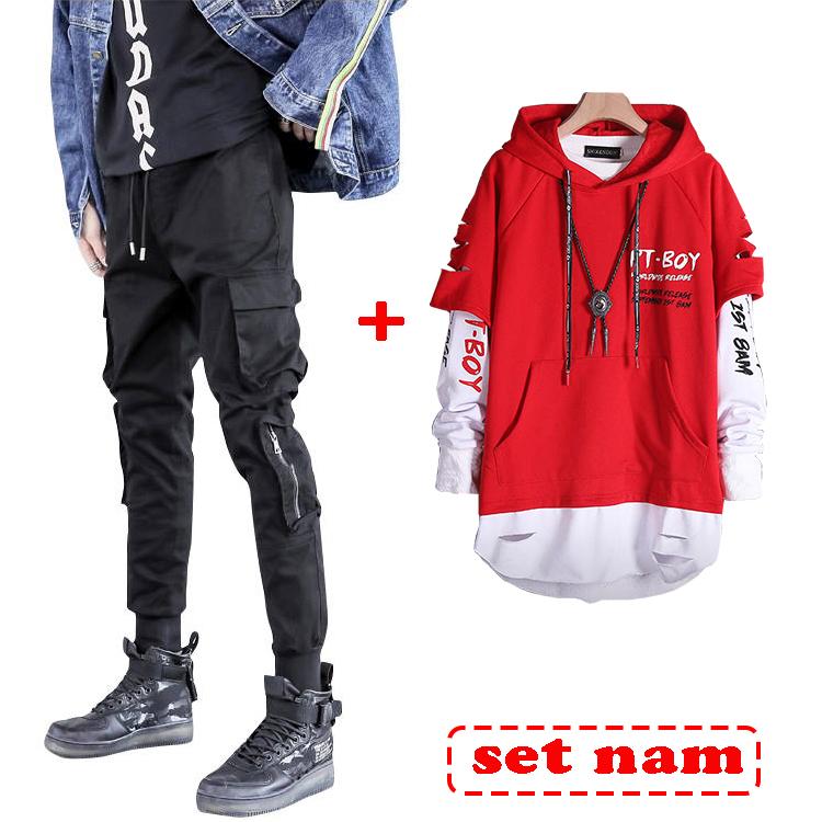 Combo Bộ Đồ Nam Quần Jogger Túi Hộp Kết Hợp Áo Hoodies Năng Động Thời Trang FORHIMCS2 GHEP AO TOP NAM 126 + JOGGER NAM