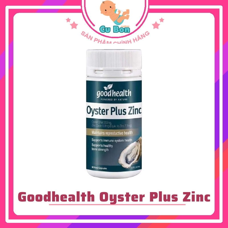 Tinh chất hàu biển úc Goodhealth Oyster Plus Zinc 60 viên bổ sung dưỡng chất và kẽm dồi dào tăng cường sinh lý nam giới