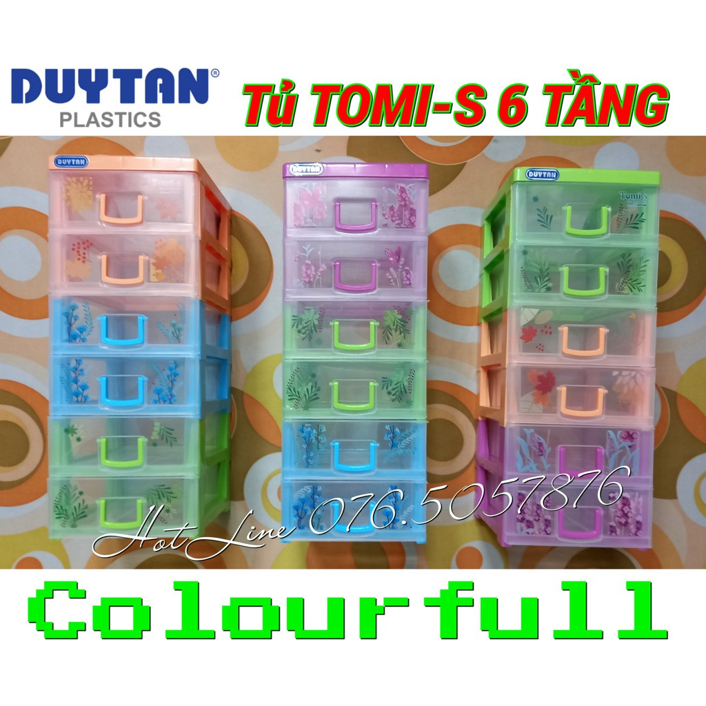 Tủ nhựa duy tân tomi-s 6 tầng- colourfull