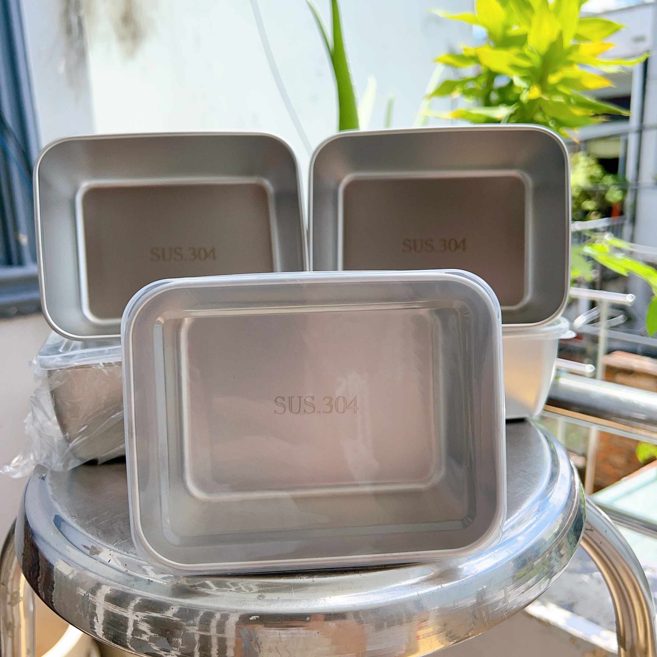 Hộp Đựng Thực Phẩm Tủ Lạnh Inox 304 Có Nắp13.5*10.5*5.8cm - Hộp đựng thực phẩm có nắp inox 304