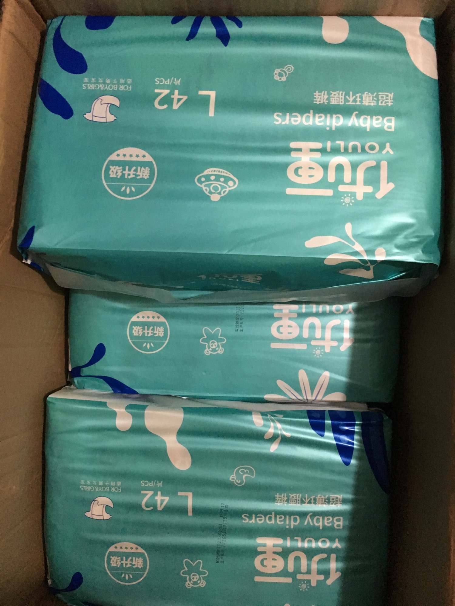 Bỉm youli size L dán 42 miếng