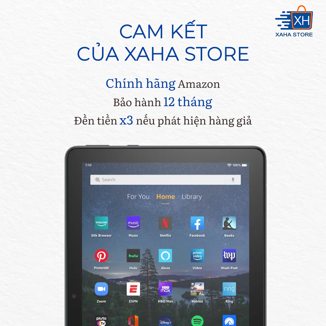 [Hoàn Tiền MAX] Máy tính bảng Fire HD 10 Plus RAM 4GB 2021 màu Slate