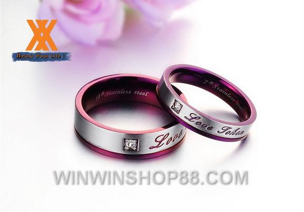Nhẫn cặp Love Token N68 (màu tím)