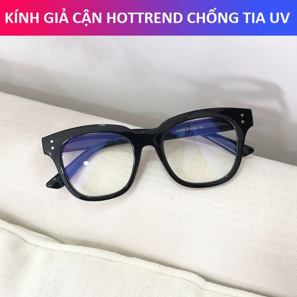Giá bán Kính cận thời trang chữ V mắt kính giả cận, gọng kính cận GM 2 chấm dọc tròng kính không độ bảo vệ mắt chống tia UV phong cách Hàn Quốc Hanaso 017