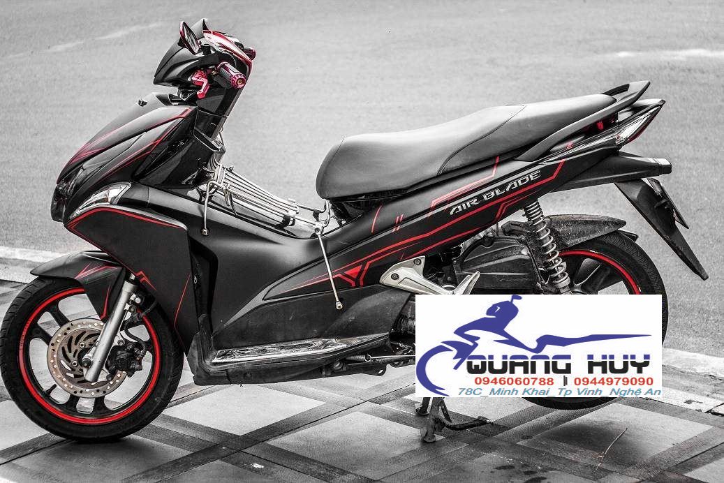 Tem Trùm Airblade Đen Chỉ Đỏ Slider,Team Decal AB 2011