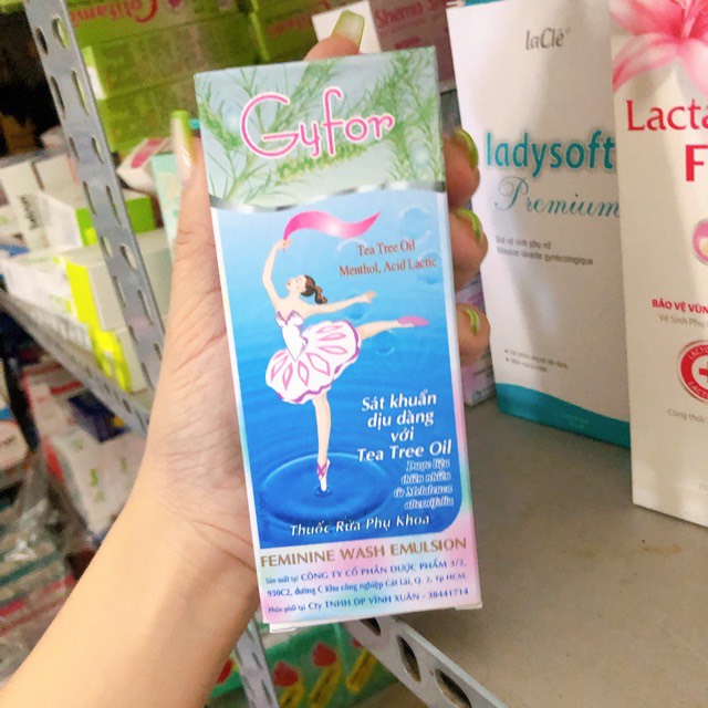 Dung dịch vệ sinh (Gel rửa phụ khoa) kháng khuẩn Thảo dược- GYFOR