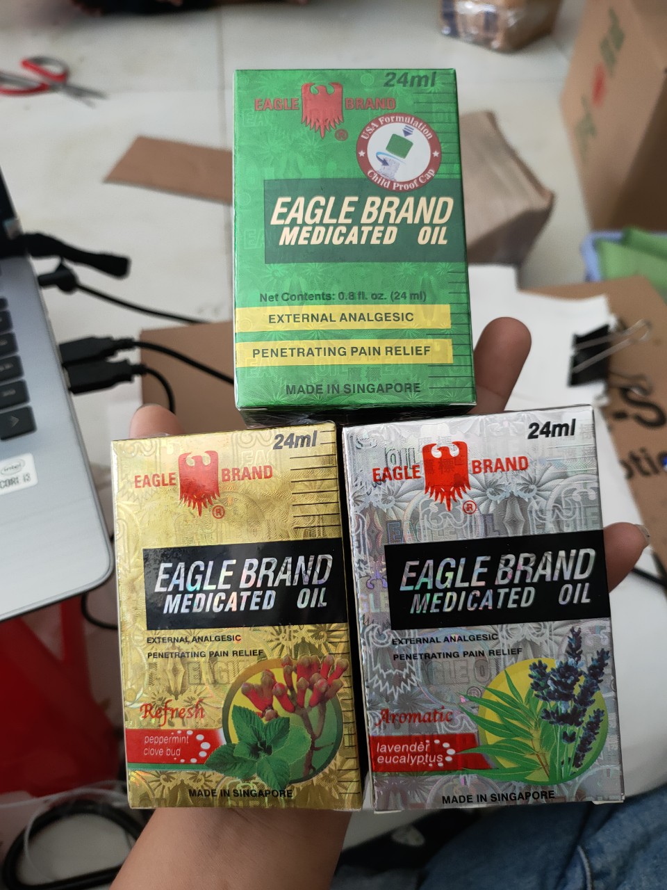 Dầu gió mỹ trắng 2 nắp 24ml