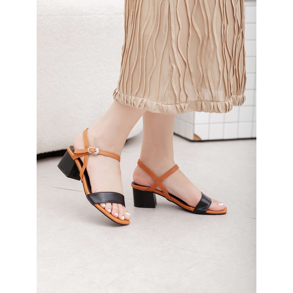 Giày Sandal Cao Gót 3cm Mix Màu Pixie X476