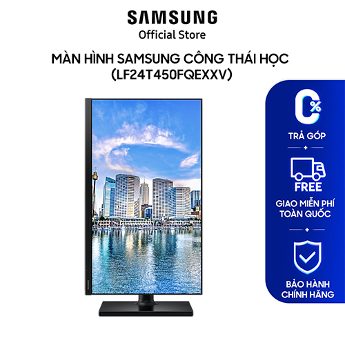 Màn hình Samsung công thái học 24 inch LF24T450FQEXXV FHD IPS 75Hz Bảo vệ mắt Khử nhấp nháy