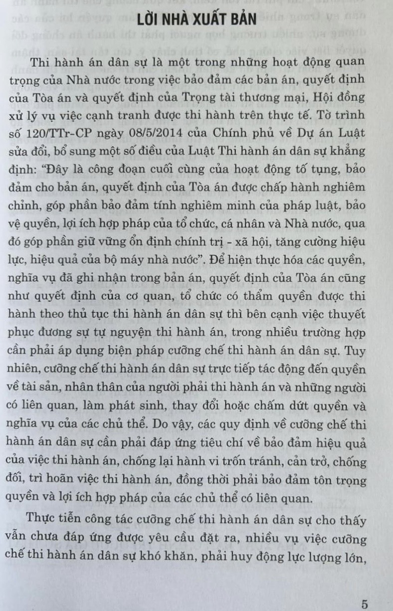 Pháp luật về cưỡng chế Thi hành án dân sự