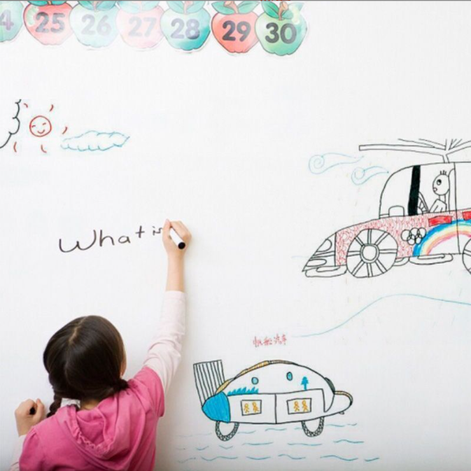 Decal bảng trắng viết bằng bút lông ( nhiều size )